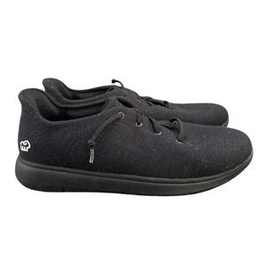 Merinos Mens Wool Sneakers Black Low Top Walking Shoes Size 10